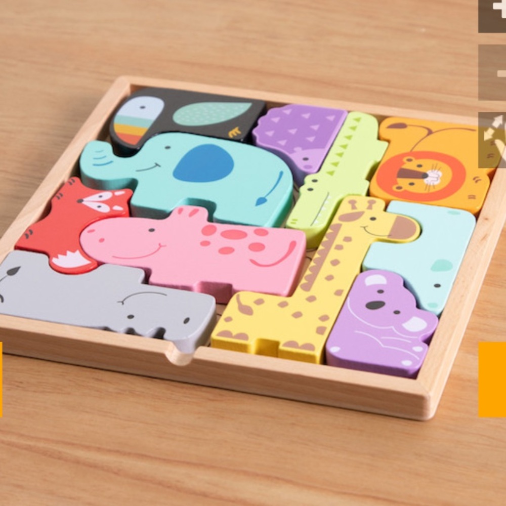 Melissa&Doug Sea Life Magnetic Puzzle & Fat Brain Animal Shape Puzzle Bundle - Picture 4 of 10